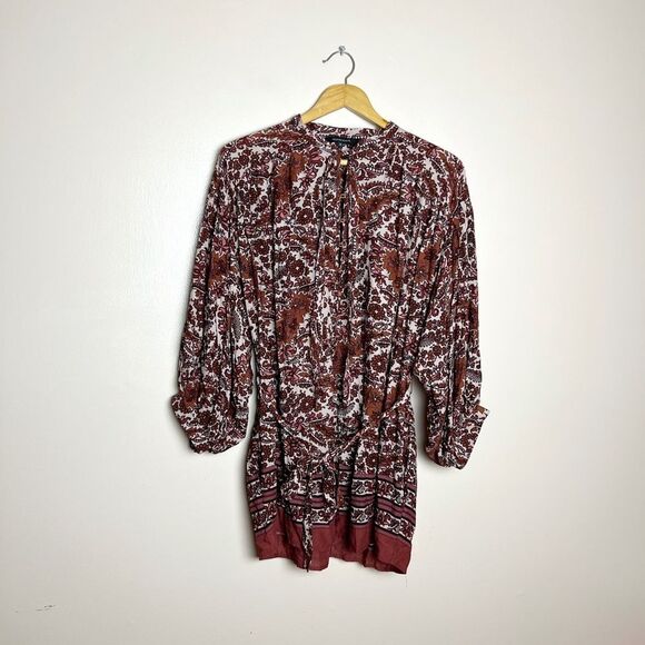 CLEARANCE! Rust Olivaceous L/S Shorts Romper Size M - Picture 1 of 7